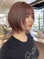 ロンドシエル 横浜(Lond ciel)&nbsp;イメチェン外ハネボブ美髪ワイドバングレイヤー縮毛矯正/横浜