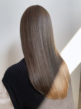 スイ(sui) 【sui hair studio富塚町】質感柔らか縮毛矯正 オリーブベージュ