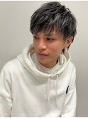 アッシュブラックカルマパーマベリーショートダークアッシュ