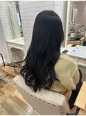 ダークレッドカラー10代20代艶髪ロングヘア/暗めカラー