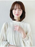30代前下がりレイヤーボブで絶壁解消小頭効果のひし形シルエット