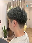 【MEN'S HAIR爽やかツーブロック×ブルーブラック】