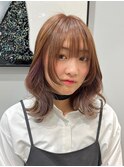 いつものくびれヘアにインナーとハイライトでアクセントを