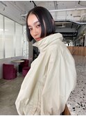 黒髪ぱっつんとボブ