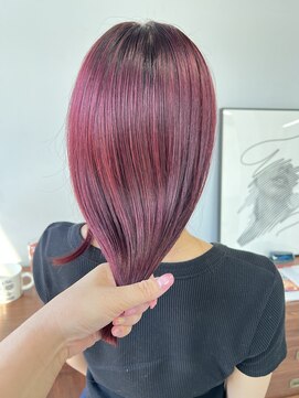 ヘアー アイス 御器所本店(HAIR ICI) 大人チェリーレッド◎20代30代暖色ボブ