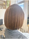 大人可愛いぱっつんボブ
