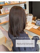 ティーズピーク(ty s peak) 【cut+color+treatment】 Layer style × Natural brown