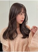 大人かわいい◇暗め透明感ショコラグレージュ顔周りレイヤー