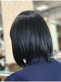 縮毛矯正でさら艶美髪◎ナチュラルストレート×アッシュブラック