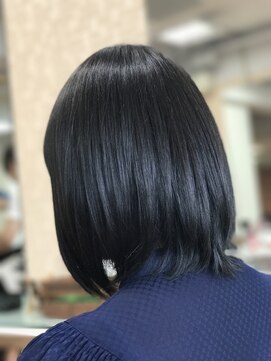 アークスヘアー 縮毛矯正でさら艶美髪◎ナチュラルストレート×アッシュブラック