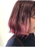 【切りっぱなし】【グラデーションカラー】【ピンク】