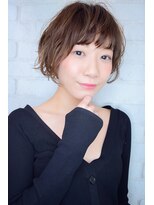 ラウンジ モリオ イケブクロ(Lounge MORIO Ikebukuro) 【morio池袋】大人かわいい斜めバング小顔丸みショートボブ#