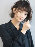【柏】耳掛け切りっぱなしボブ