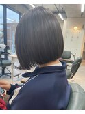 地毛風ストレート×ぱつっとボブ