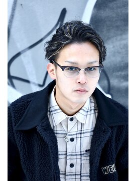 アストラ(ASTRA) ルードバック　ハイライト　ショート　オールバック　フェード