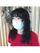 アクセヘアー 町田(acce hair)&nbsp;黒髪ロングのウェーブパーマ
