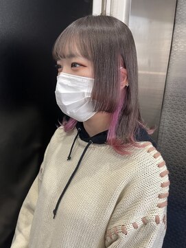 ホワイト 梅田(white) #ピンクインナー×透明感カラー