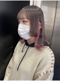 #ピンクインナー×透明感カラー