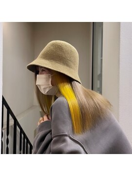 エイトデイズ 三宮駅前店(EIGHT days) インナーカラー イエローカラー