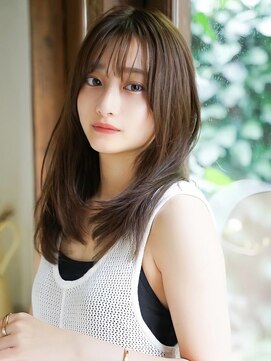 アグ ヘアー へブンリー 熊本横手店(Agu hair heavenly) 《Agu hair》透明感★カーキベージュストレート