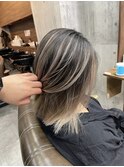 #バレイヤージュ#グレージュカラー#ボブウルフ#ココアベージュ