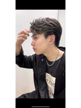 ネイビー(NAVY) 韓国ヘア ジェントルショート カルマヘア センターパート