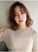 【over hair】 アンティークベージュ×パーマ