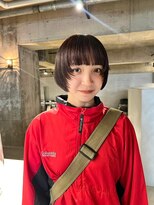 リール(rire)&nbsp;デザインカラーレイヤーカットウェットヘア夏オリーブベージュ