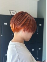 オルバイマグ(oru by mag)&nbsp;20代30代ダブルカラーブリーチ立体感アンブレラカラーオレンジ