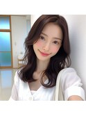 ★透け感春夏カラーラベンダーベージュカラーとくすみカラー艶髪