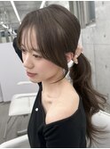☆結んでも盛れるお顔周りカット ショコラブラウン☆