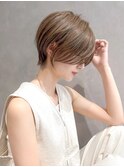 大人ショート/縮毛矯正/学割U24/ブルーカラー/くすみベージュ