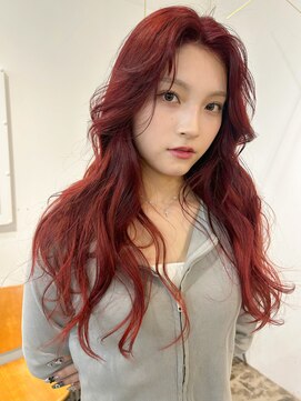 テルヴェ(Terve) ビビットレッドカラーイルミナブリーチ無しダブルカラー