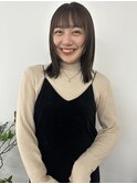 顔まわりカット/Gray Brown