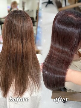 ハピネス 梅田茶屋町店(HAPPINESS) 韓国風/レイヤーカット/顔周り/顔まわり/髪質改善/ベージュ