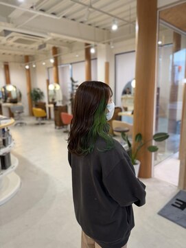 ヒュー(HUE) オリーブグリーン/オリーブグレー