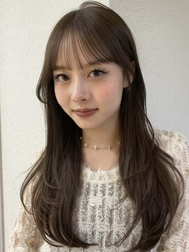 ノイ 銀座(noi) 顔周りレイヤーカットミディアムレイヤーグレージュカラー
