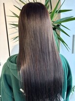 ベルメール ヘアー(Belle mer hair)&nbsp;髪質改善 透明感 オリーブベージュ ハイライト ストレート