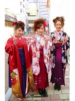 ヘアースペース ムーン(Hair Space MOON) 卒業式、謝恩会などの、早朝の 袴の着付けと ヘアーセット