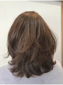 毛先ワンカール♪フェミニンミディアムスタイル
