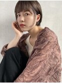 シースルーショートボブ