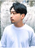 センターパートマッシュパーマ/keshiki大名