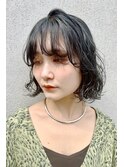 大人可愛い小顔ボブパーマ ゆるふわくせ毛風パーマ 20代30代