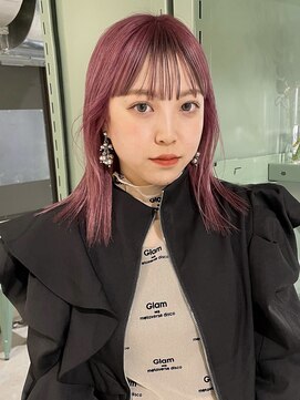 ロジ(loji) ピンク×前髪ローライト