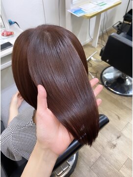 イオエ(ioe) 黒髪/ボブルフ/ネビージュ/小顔/ワンレン/髪質改善/グレージュ