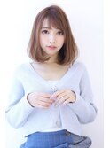 オリーブカラーハイライトカラー小顔セミウェットウェーブ