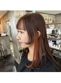 オレンジインナー×レイヤーカット♪