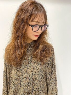 キャパ セントラル 天神 大名店(CAPA central) もこもこパーマ＋オレンジベージュ/ラフパーマ/おしゃれパーマ