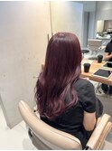 <入佐ひなの>かわいくゆる巻きセミロングレイヤーx暖色系カラー