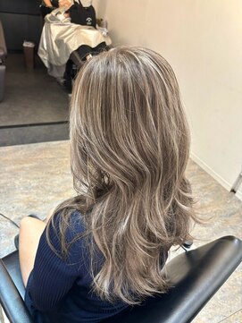 ブレンド 渋谷(BLend) 前髪アンブレラカラーこなれミディイメチェンウェーブパーマ